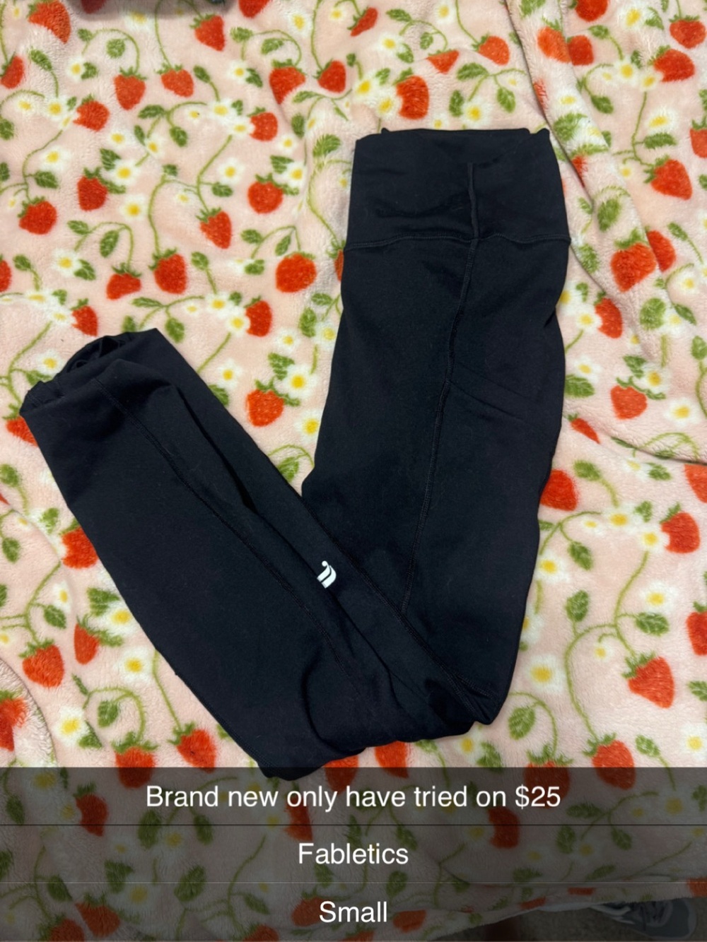 Fabletics Girls' Black Active Leggings - Small